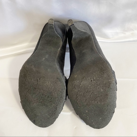 ROCKET DOG black wrap toe detail shantung fabric 4” heel pump shoe 8 1/2 - Picture 6 of 8